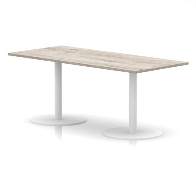 italia rectangular poseur table white leg