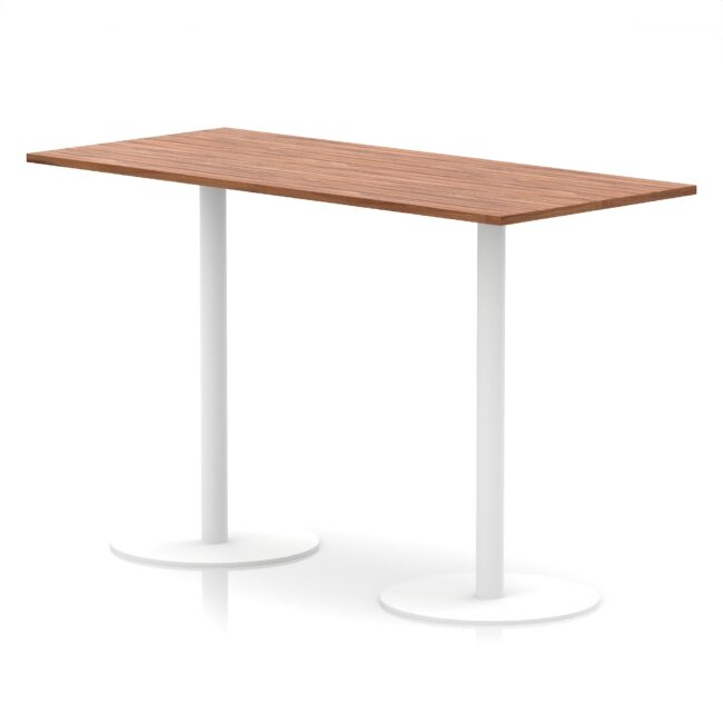 italia rectangular poseur table white leg