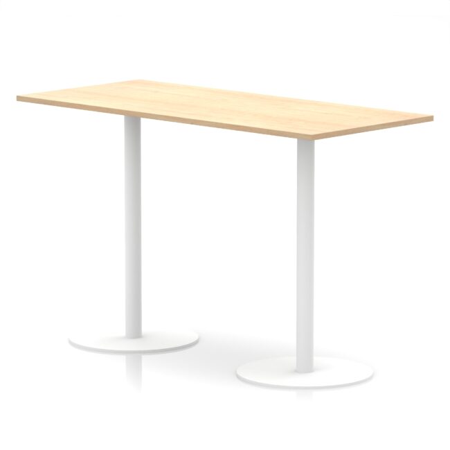 italia rectangular poseur table white leg
