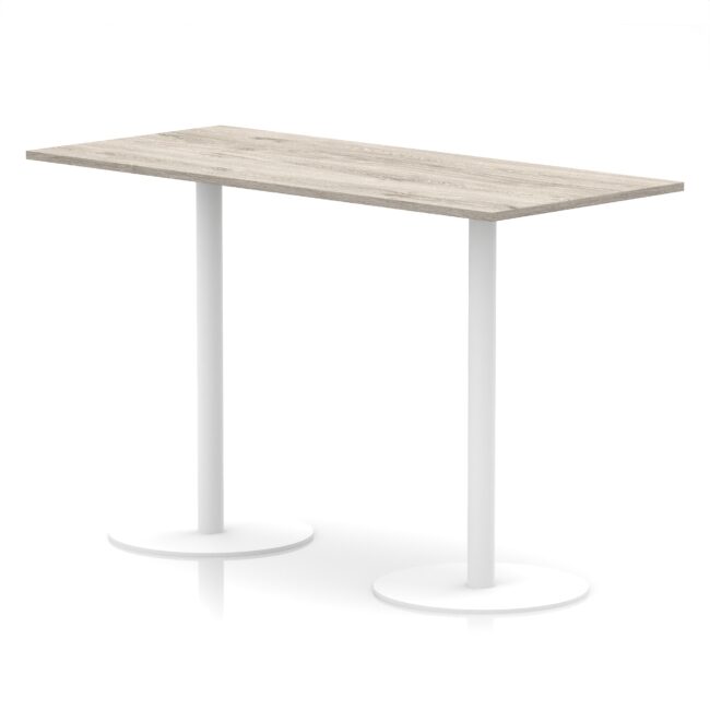 italia rectangular poseur table white leg