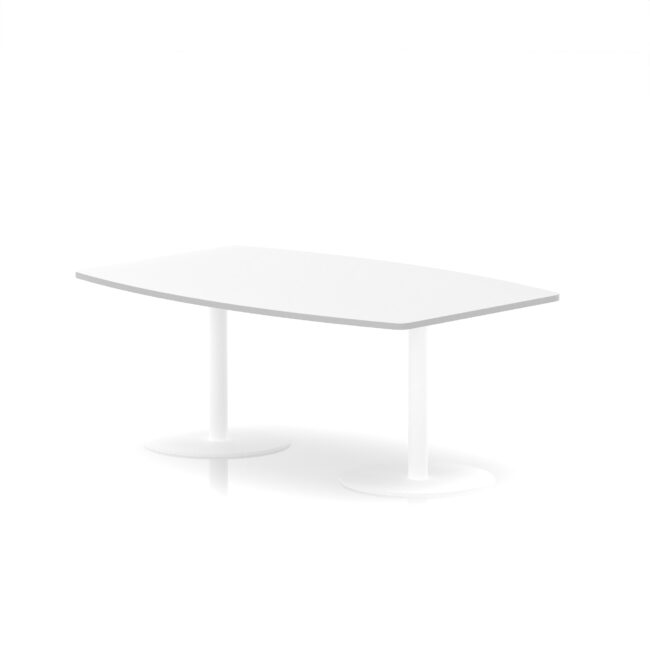 italia high gloss boardroom table white leg