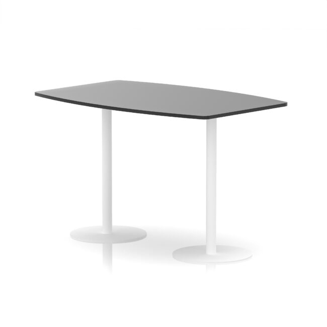 italia high gloss boardroom table white leg