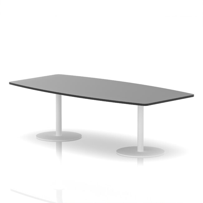 italia high gloss boardroom table white leg