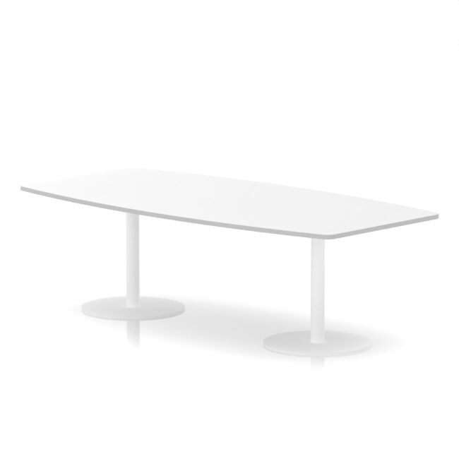 italia high gloss boardroom table white leg
