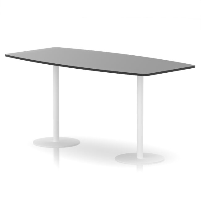 italia high gloss boardroom table white leg