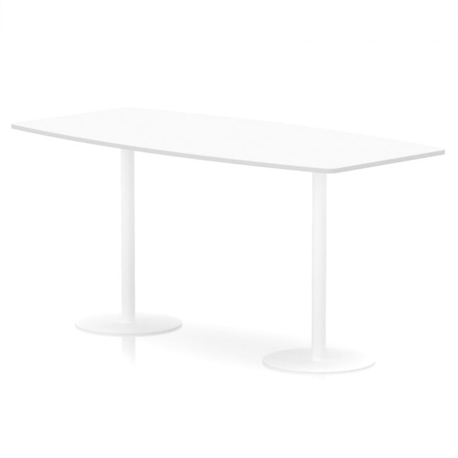 italia high gloss boardroom table white leg