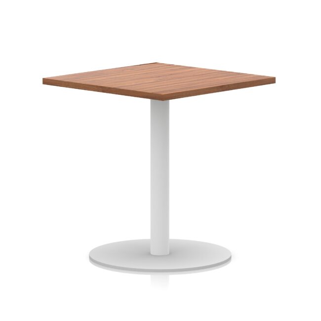 italia square poseur table white leg