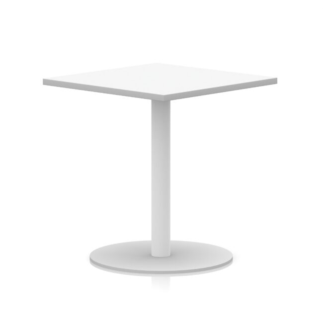 italia square poseur table white leg
