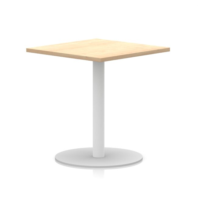 italia square poseur table white leg
