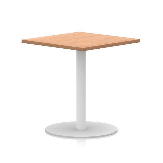 italia square poseur table white leg