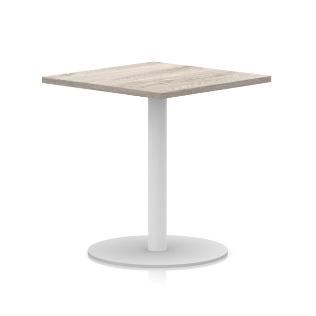 italia square poseur table white leg
