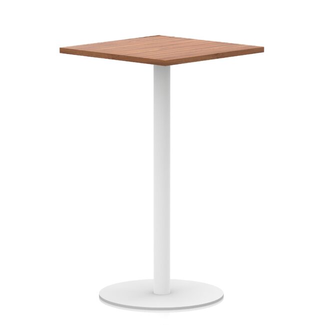 italia square poseur table white leg