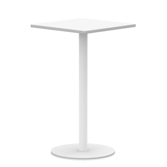 italia square poseur table white leg