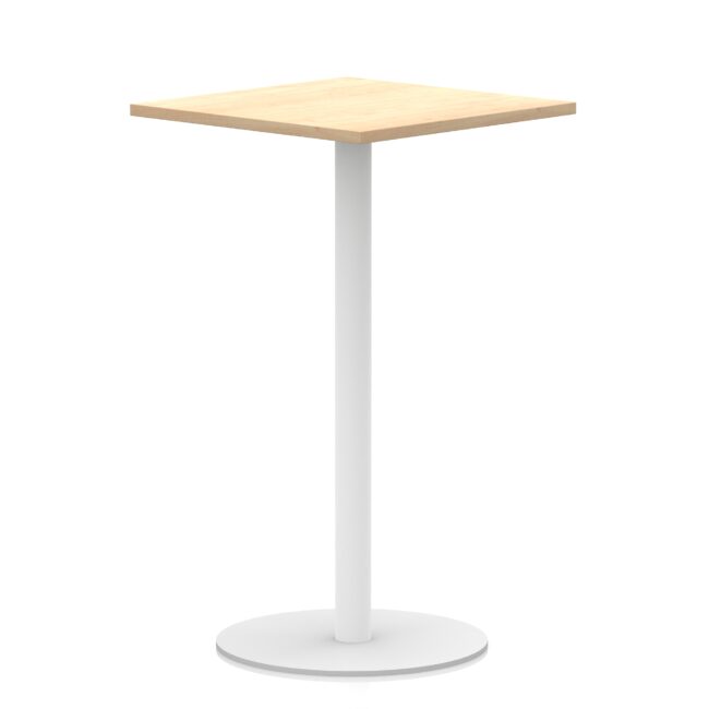 italia square poseur table white leg