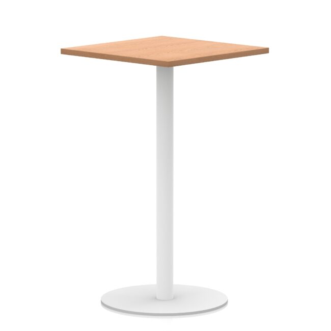 italia square poseur table white leg