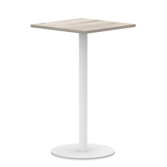 italia square poseur table white leg