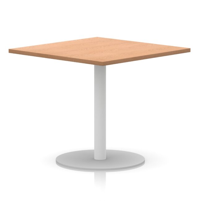 italia square poseur table white leg