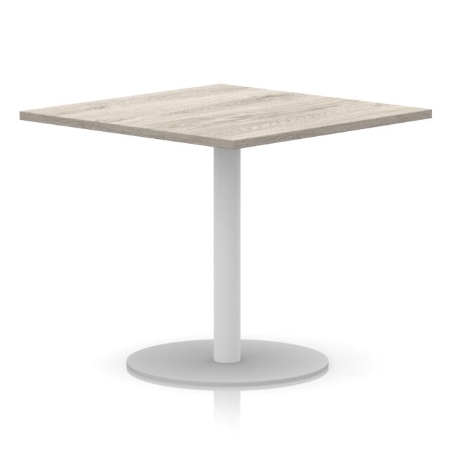italia square poseur table white leg