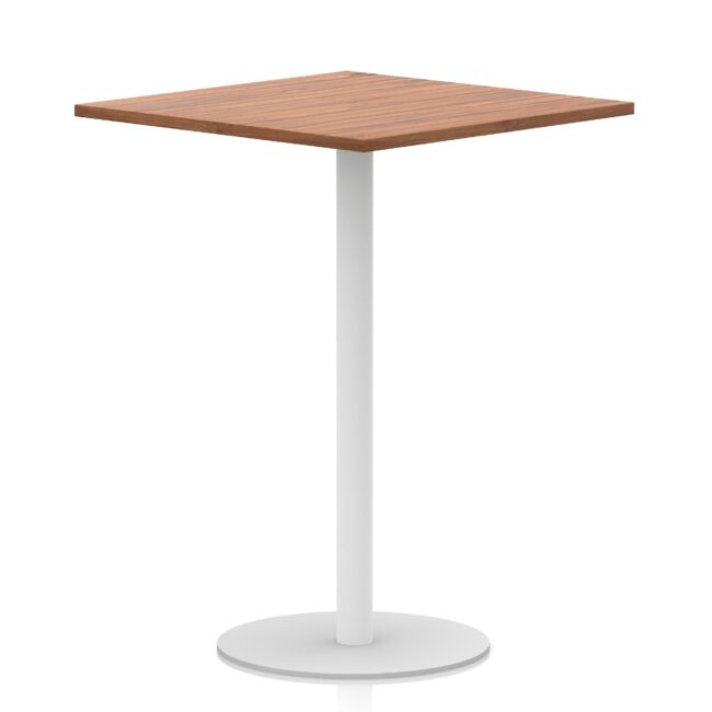 italia square poseur table white leg