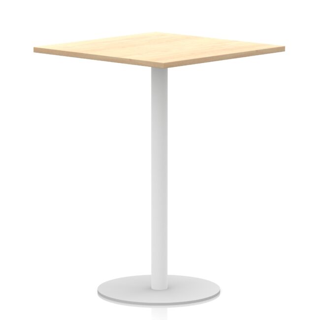italia square poseur table white leg