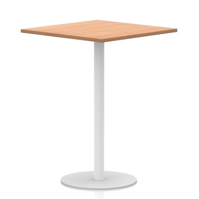 italia square poseur table white leg