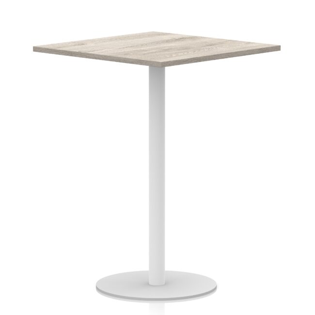 italia square poseur table white leg