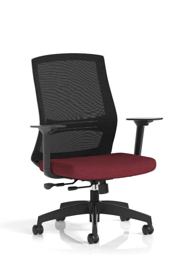 ventra mesh back task operator office chair height adjustable arms