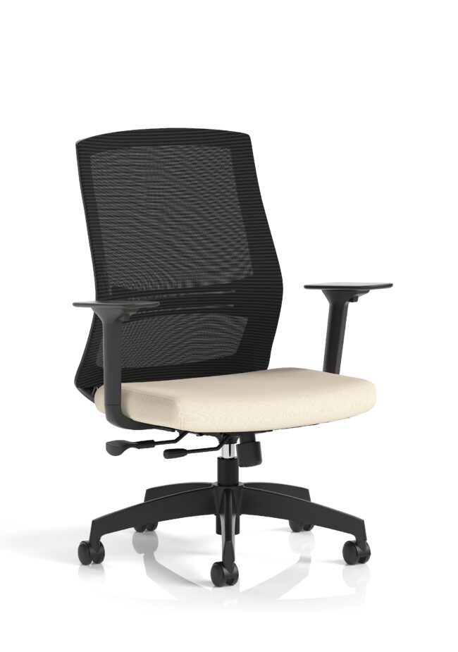 ventra mesh back task operator office chair height adjustable arms