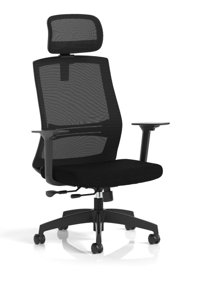 ventra mesh back task operator office chair height adjustable arms